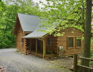 a rustic cabin in Boone NC